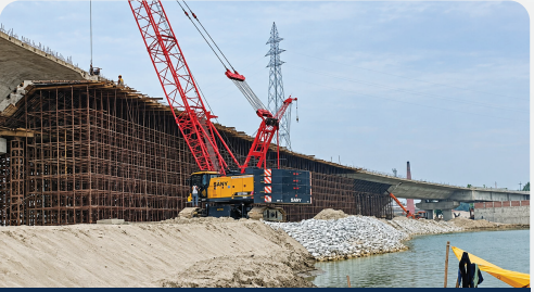 Ganga River Bridge girder formwork