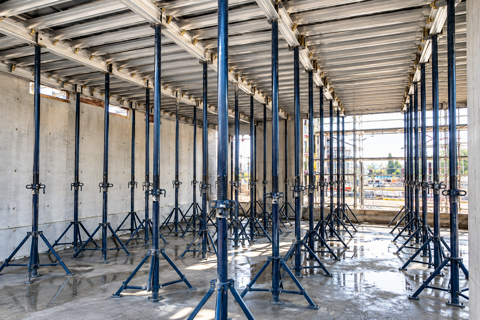Bajaj Flexi support system under a slab