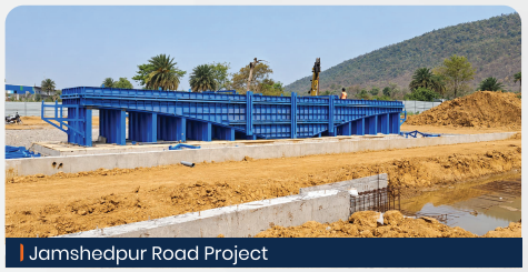 Jamshedpur Road Project pier cap and erection collar