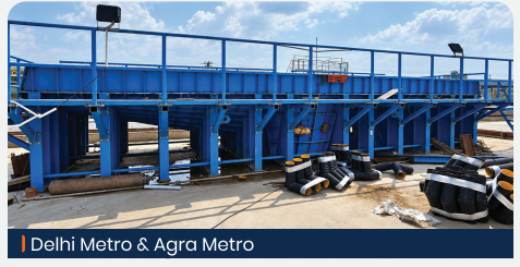 Delhi Metro and Agra Metro pier cap formwork