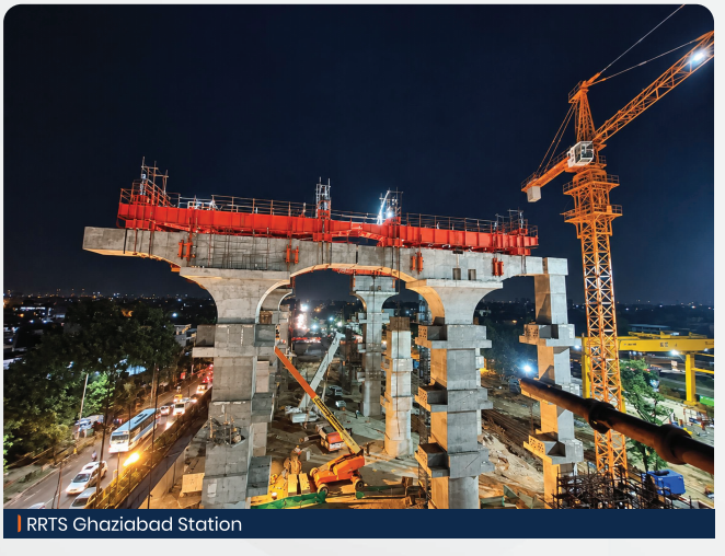 RRTS Ghaziabad Station portal beam formwork