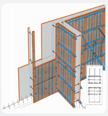 BJ Steel Slotted Panel Formwork drawing