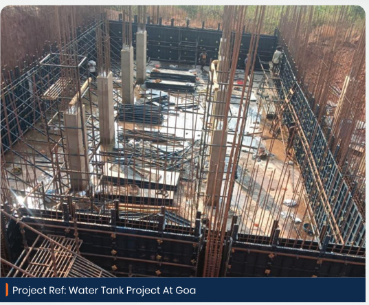 BJ Steel Slotted Panel Formwork Water Tank Project At Goa