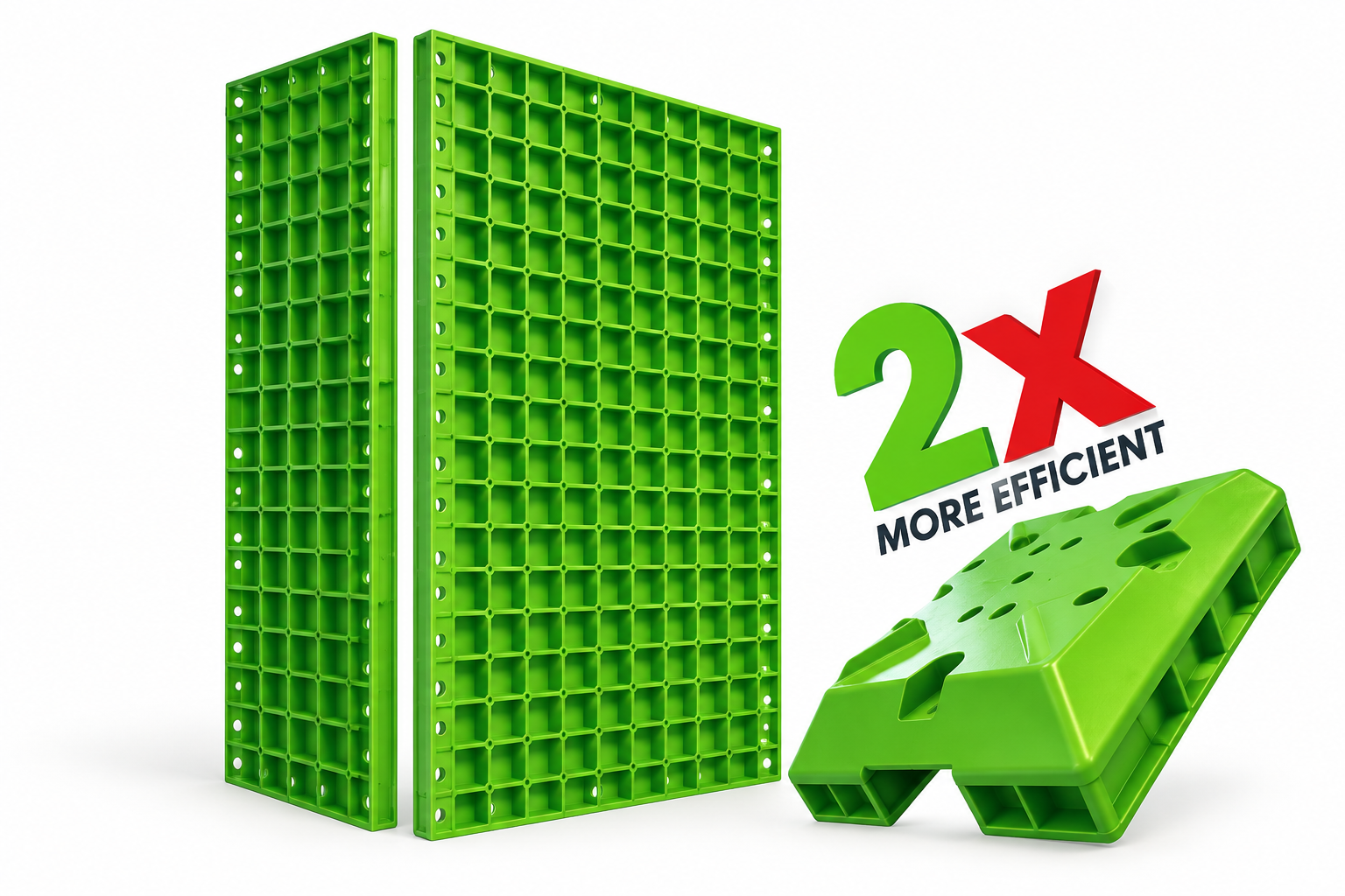 BJ Polymer Green Formwork System with 2X more efficient visual